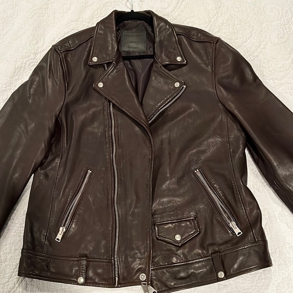 All Saints Mens Leather Jacket